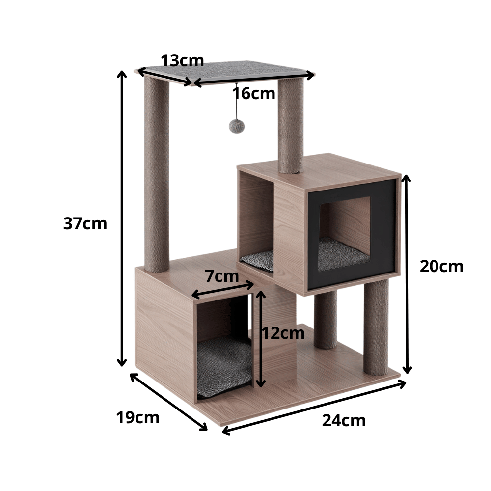 Petit arbre à chat en bois design | Aquilla