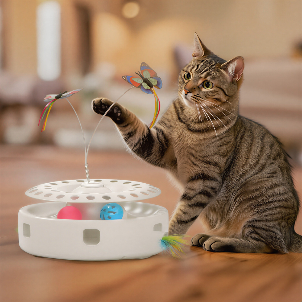 Jouet automatique pour chat SmartChaser, Rotation 360° 3 vitesses