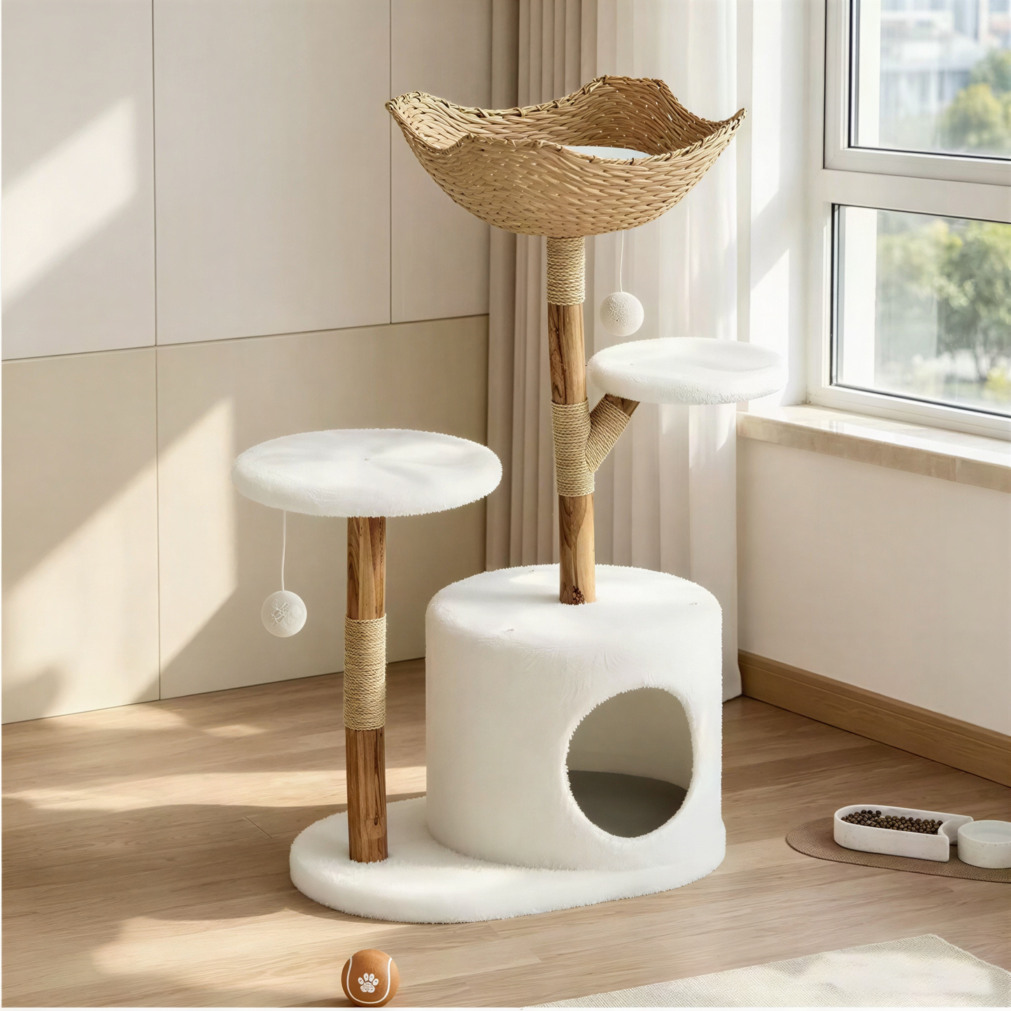 Arbre à chat en bois design | Serval