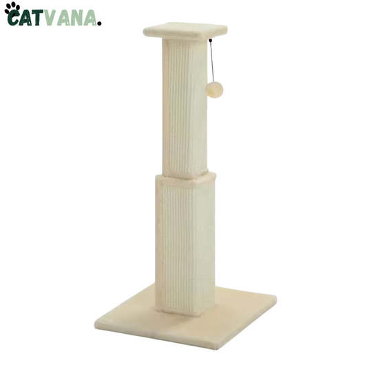 Griffoir en Tour  81 cm en Sisal Naturel avec Base Large