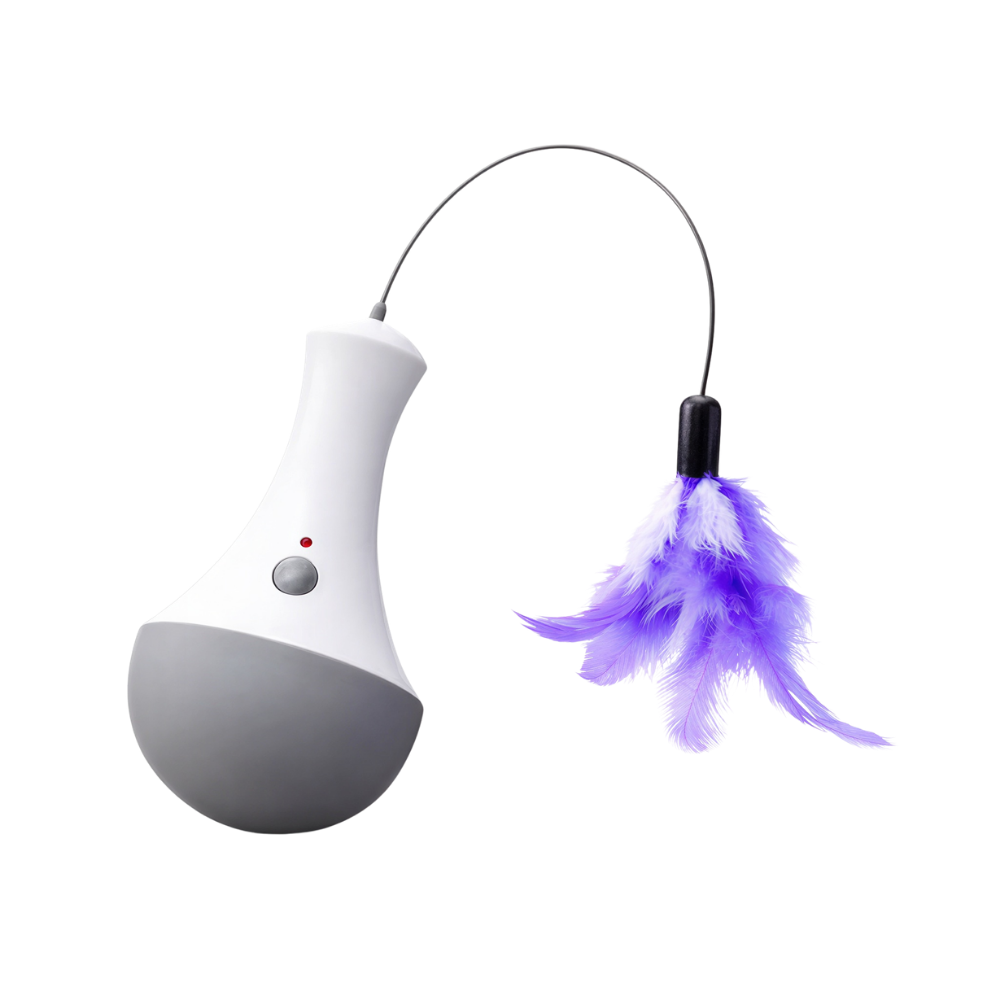 Jouet automatique interactif pour chat FeatherMotion, rotation 360°
