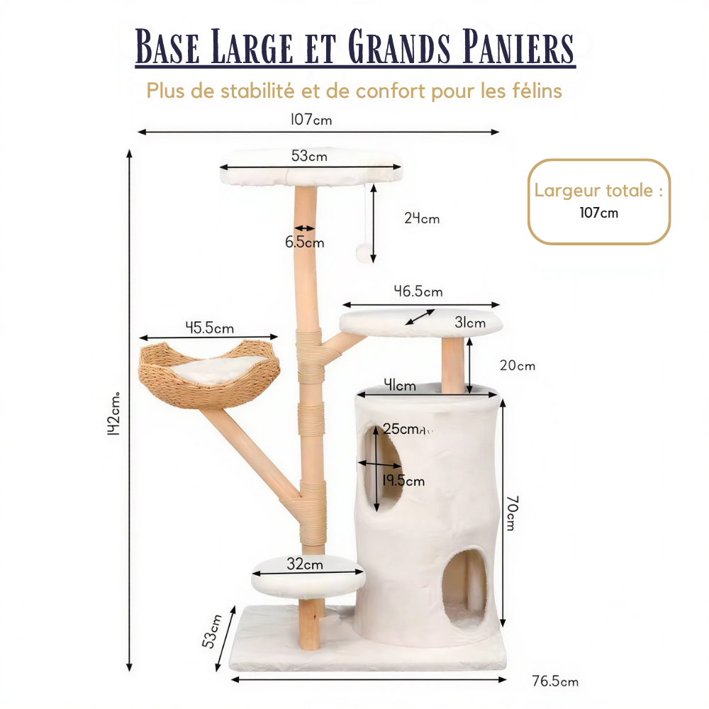Arbre à chat en bois design | CatClean