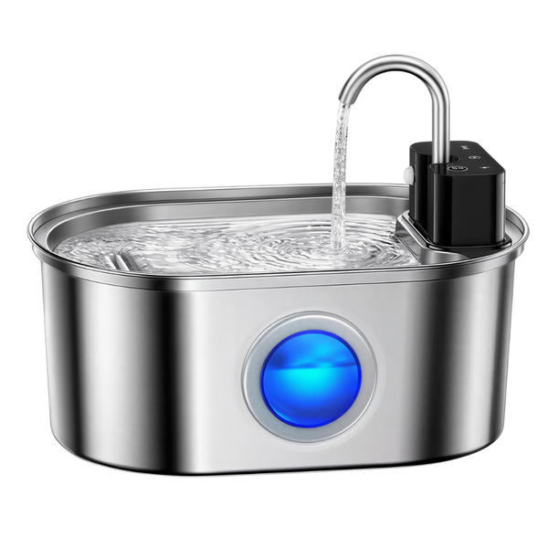 Fontaine à eau pour chat HydraOne 2,2L inox