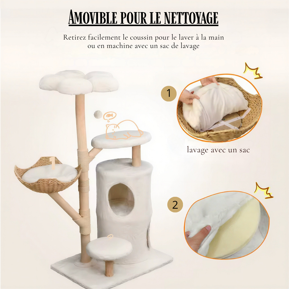 Arbre à chat en bois design | CatClean
