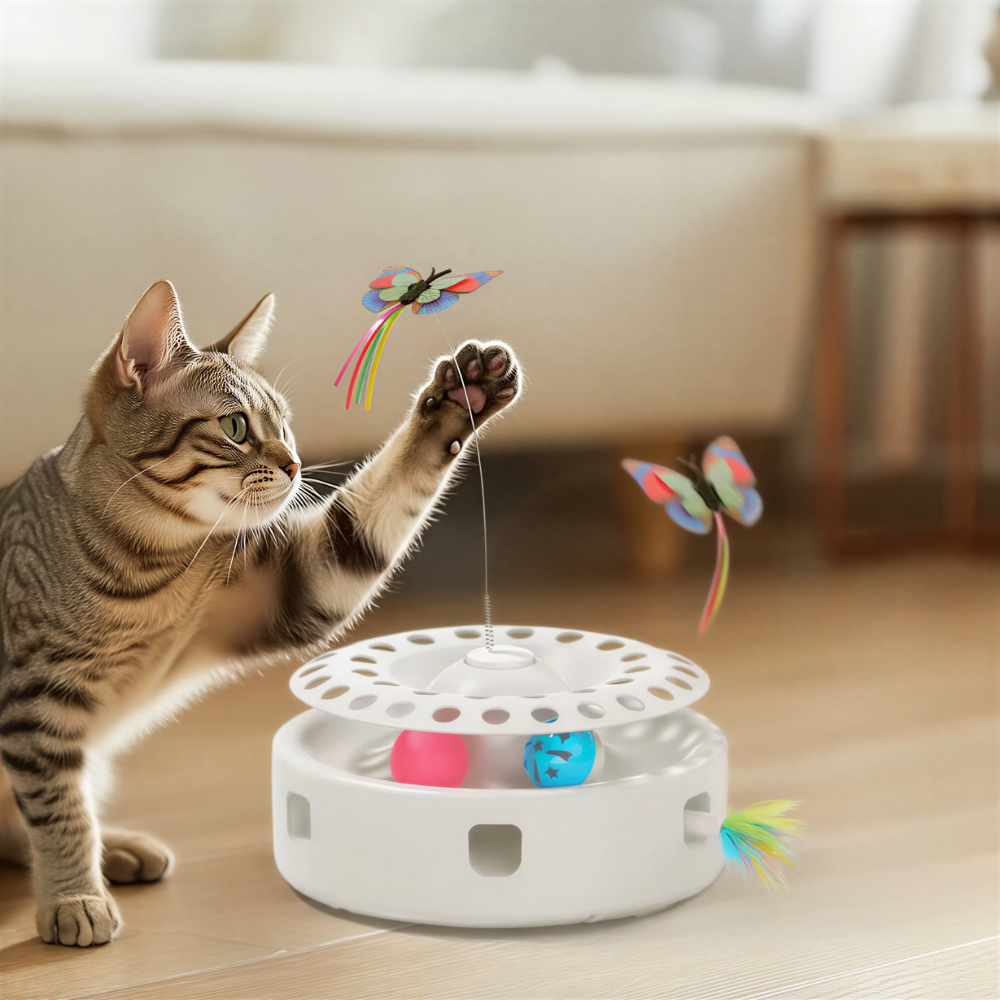Jouet automatique pour chat SmartChaser, Rotation 360° 3 vitesses