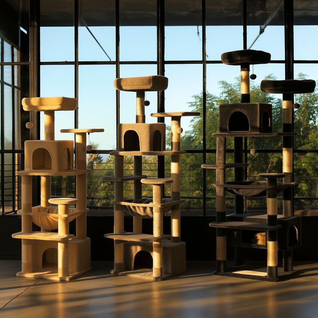 Arbre à chat CatLoft 182 cm multi-niveaux – Condo, hamac et poteaux en sisal – GrandFelin