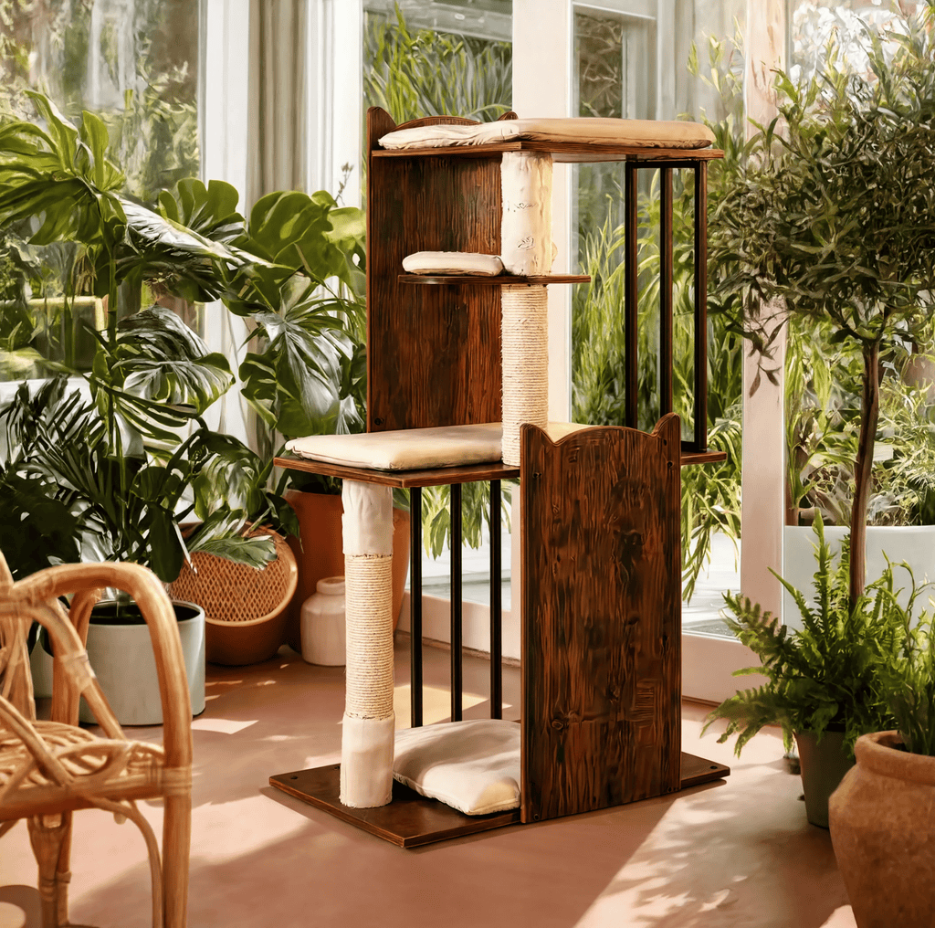 Arbre à chat en bois design | Neptu