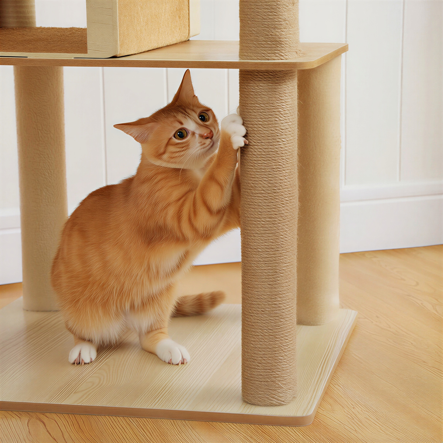Arbre à chat en bois | Lucido