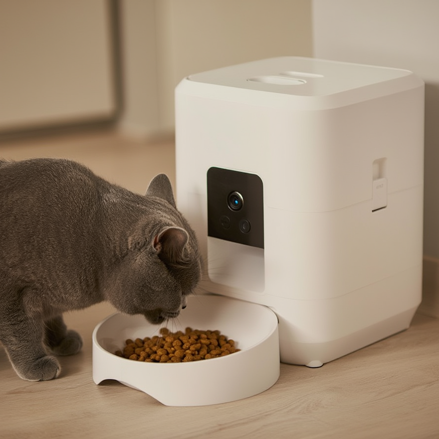 Distributeur automatique de croquettes FeedFlow Sync 2L, Caméra HD WiFi