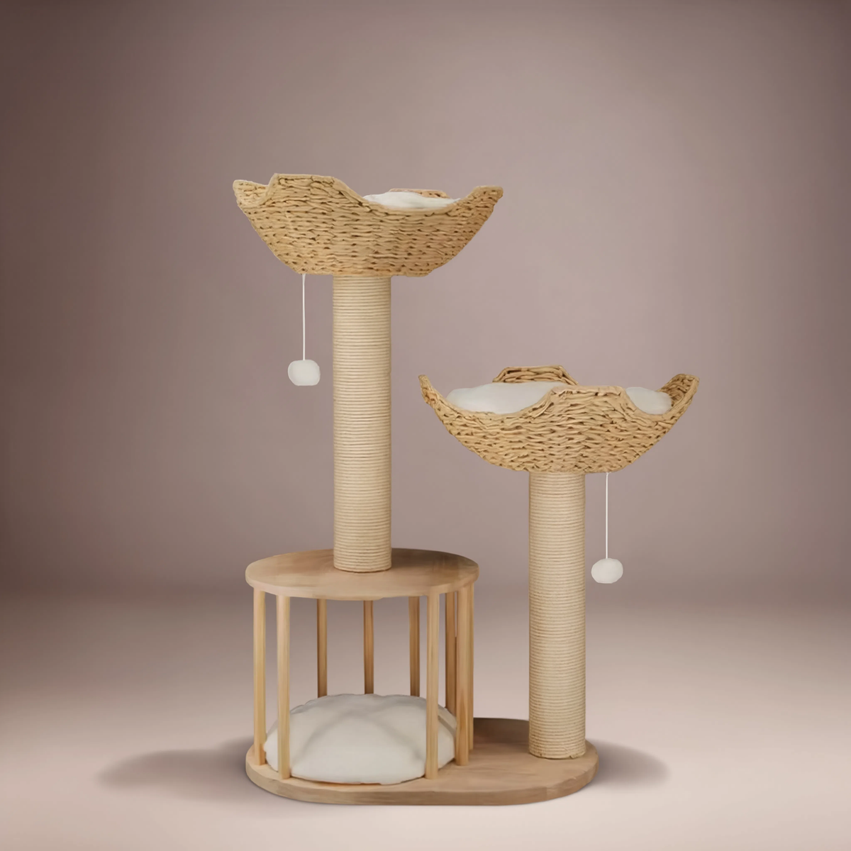 Petit arbre à chat en bois design | AuraCat