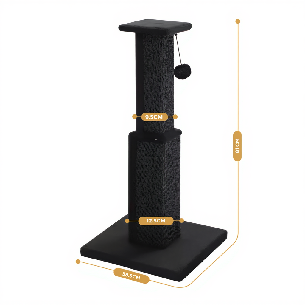 Griffoir en tour 81 cm sisal naturel base large pour chat