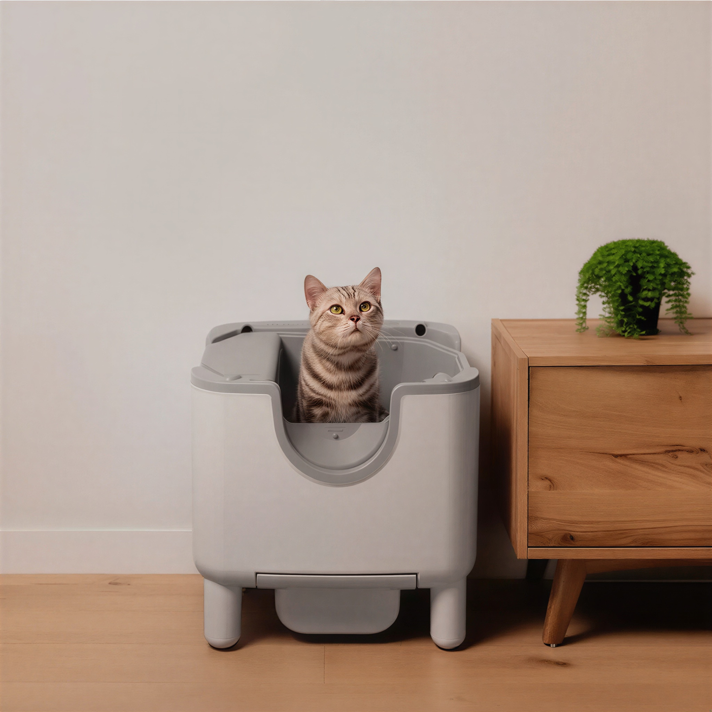 Litière autonettoyante pour chat Home Litter – Détection automatique – GrandFelin