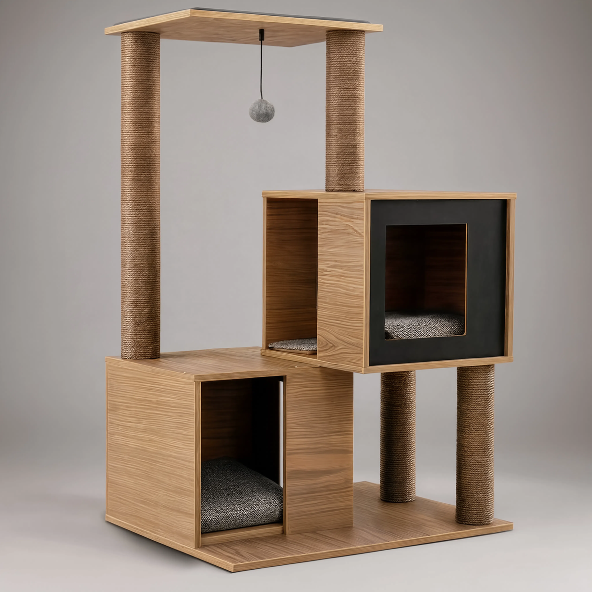 Petit arbre à chat en bois design | Aquilla