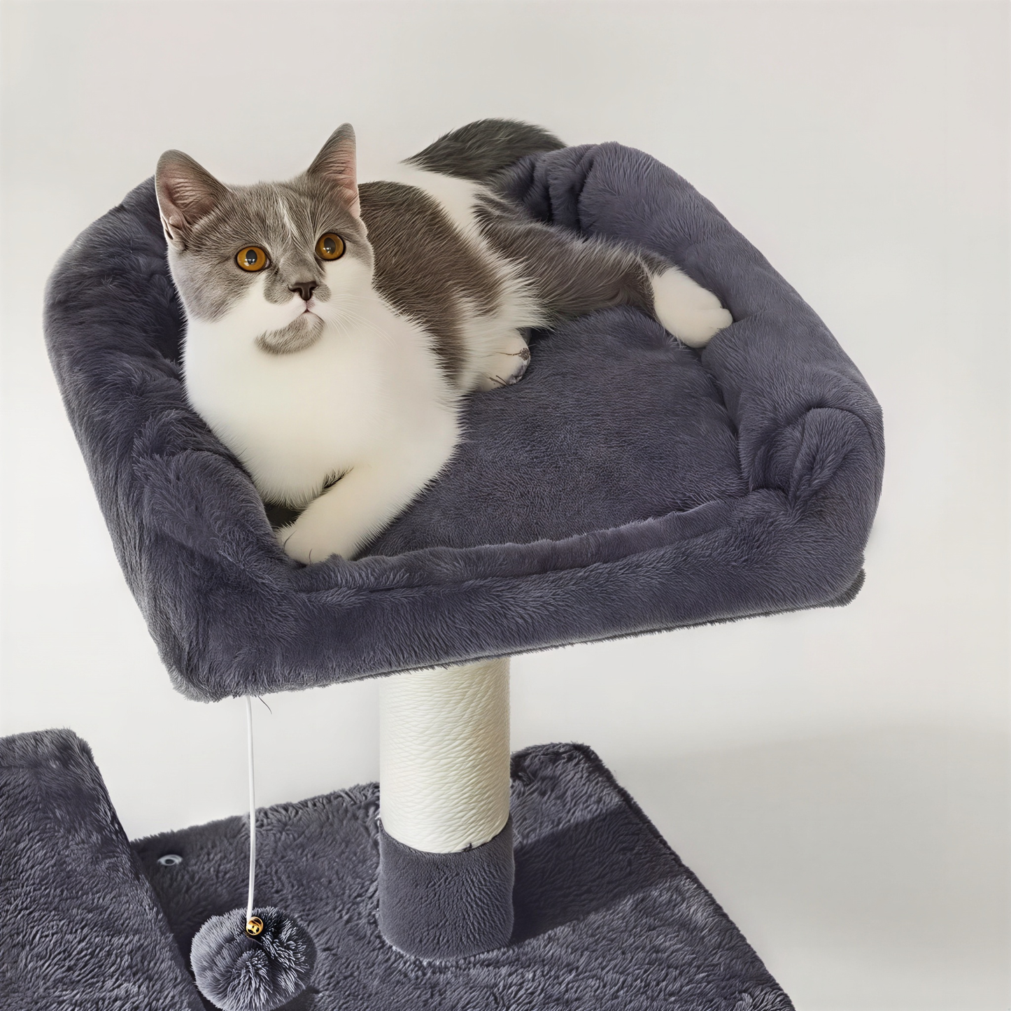 Arbre à chat CatApex 143 cm, niche, hamac et plateforme rembourrée