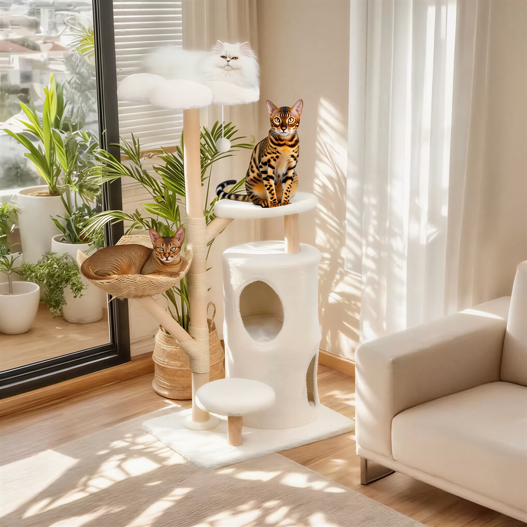 Arbre à chat en bois design | CatClean
