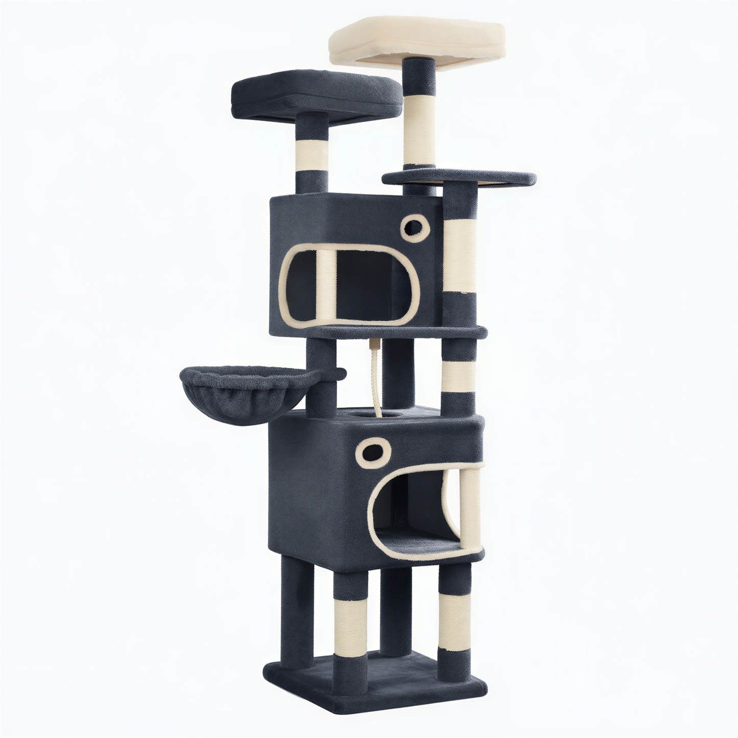 Arbre à Chat - VertiCat, 159 cm Multi-Niveaux / Grottes et Plateformes