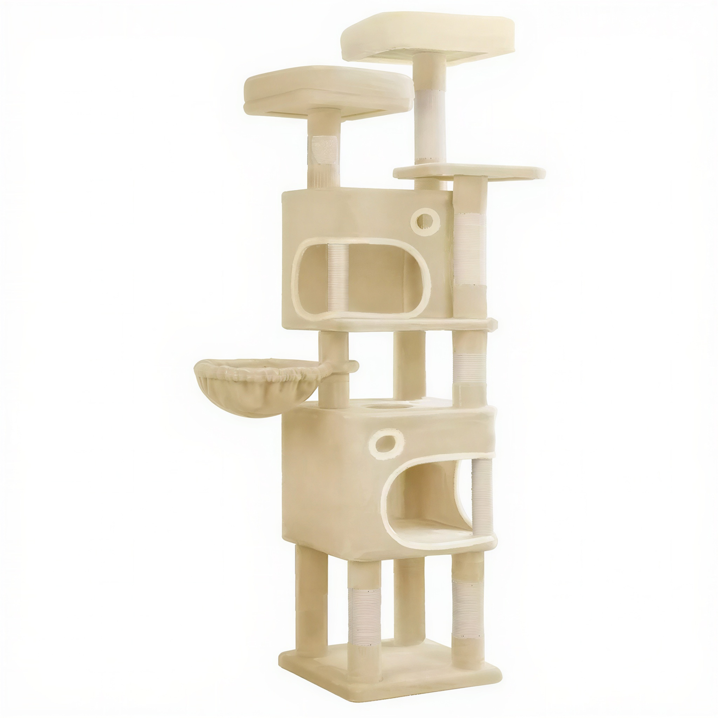 Arbre à Chat - VertiCat, 159 cm Multi-Niveaux / Grottes et Plateformes