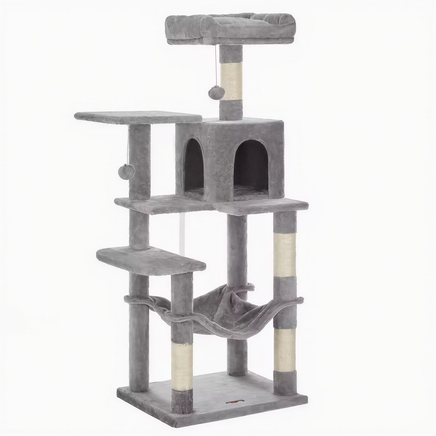 Arbre à chat CatApex 143 cm, niche, hamac et plateforme rembourrée