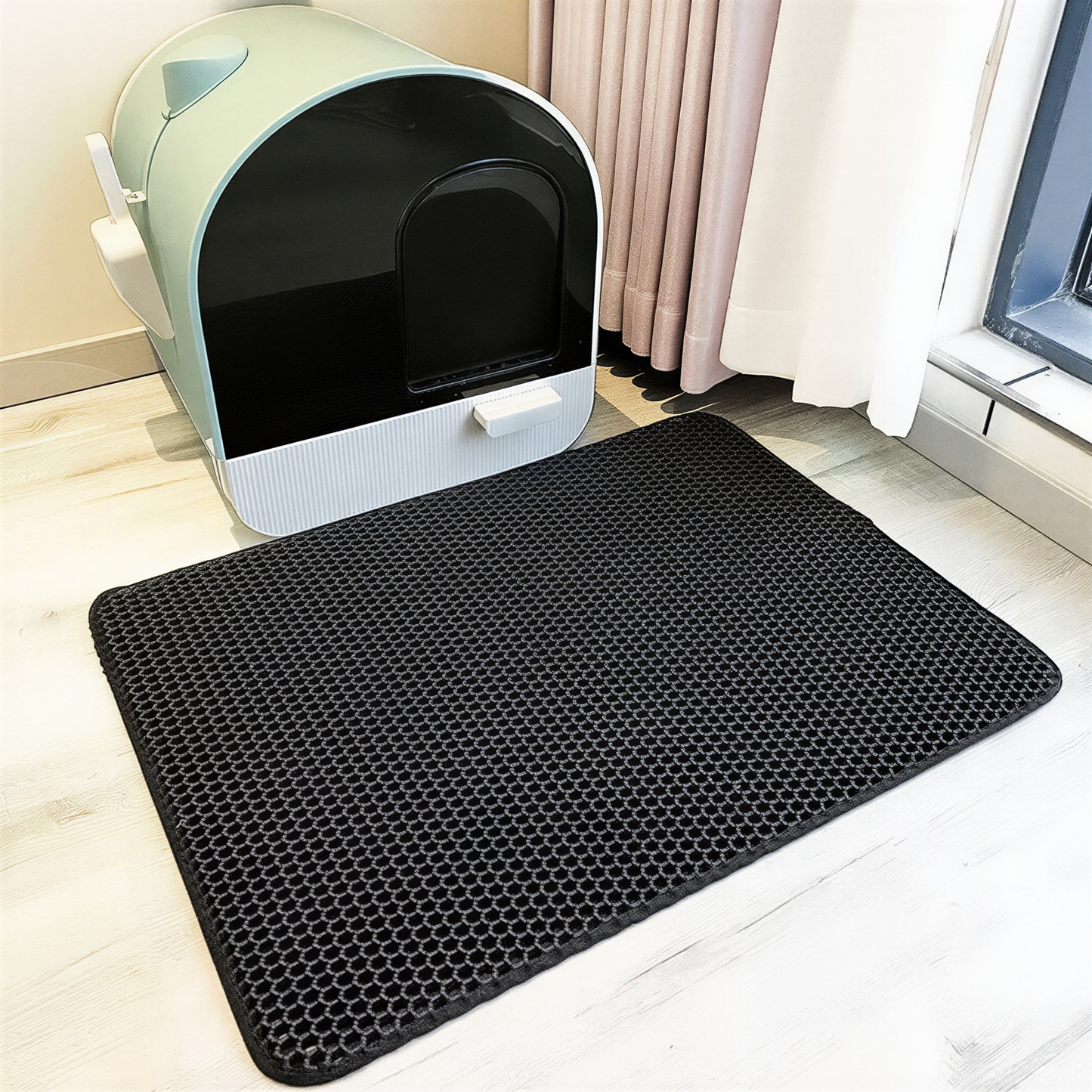 Tapis de litière double couche pour chat CleanStep
