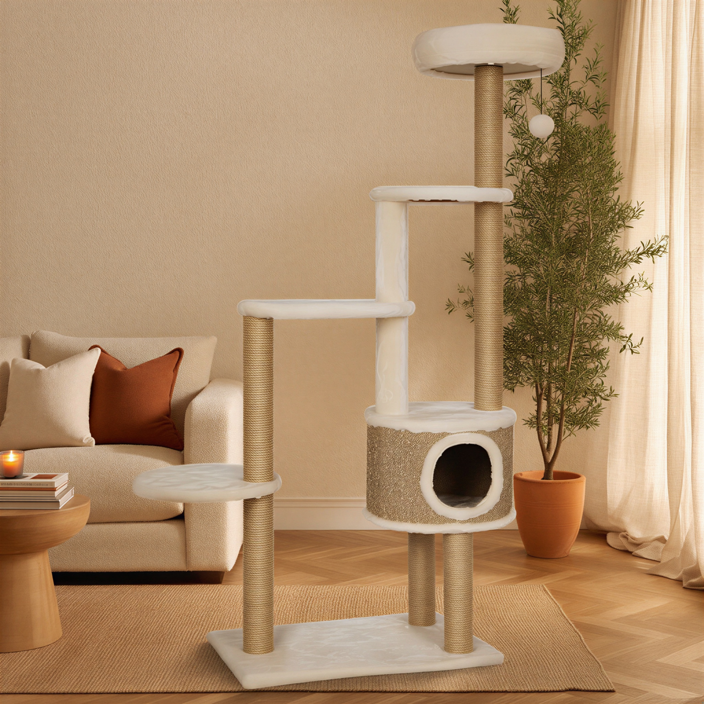 Arbre à chat rotin | Ela