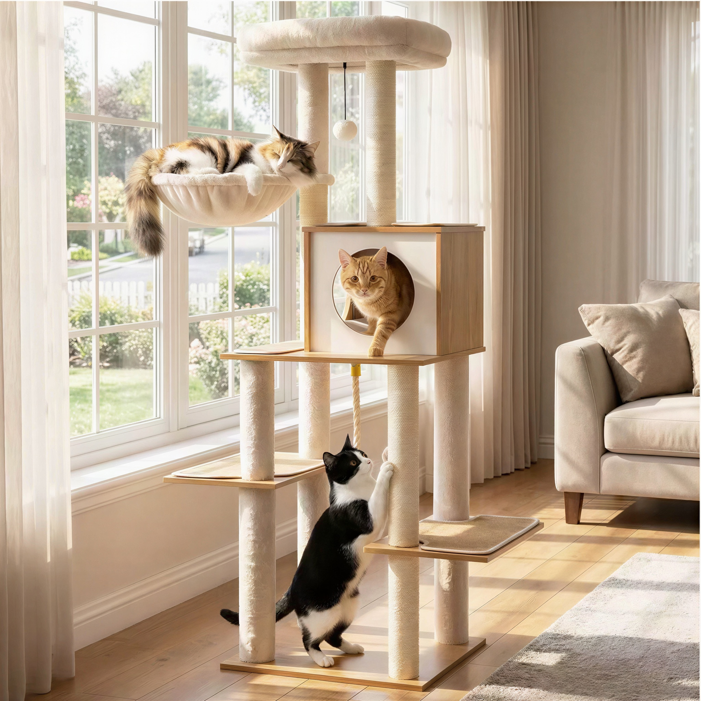 Arbre à chat bois et design | Drago